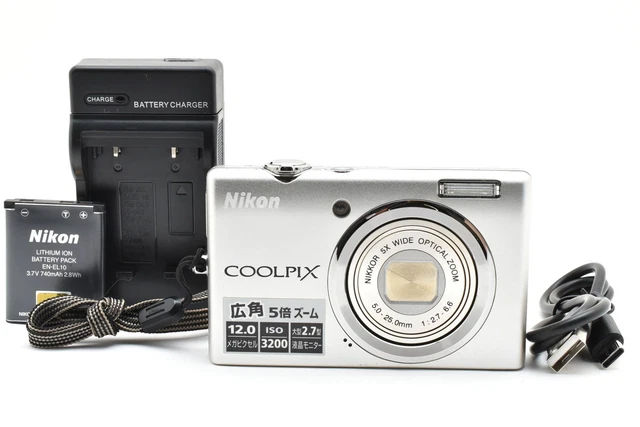 【✨美品✨】Nikon COOLPIX S570 コンデジ 平成レトロ シルバー MINT] NIKON COOLPIX S570 Silver 12.0MP Compact Digital