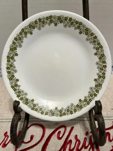 Set of 5 Corelle Corning Green Crazy Daisy Spring Blossom Appetizer Plates 6.75"
