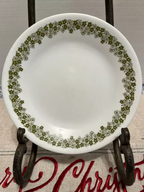 Set of 5 Corelle Corning Green Crazy Daisy Spring Blossom Appetizer Plates 6.75"