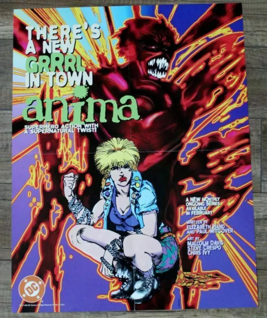 Anima 1994 Malcolm Davis Steve Crespo Elizabeth Hand DC Comic PROMO Poster VF