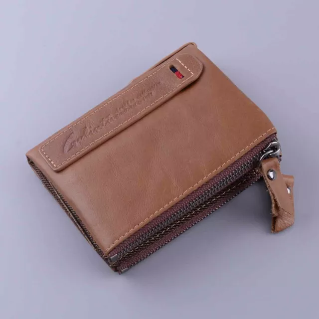 Men's Vintage Leather Small Wallet RFID Protected Card Holder Wallet Coin Pocket