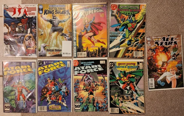 Dc  comics 9 issue lot - Suicide Squad Supergirl JSA Secret Origins  Atari Force
