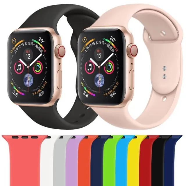 For Apple Watch Silicone Band Strap Series 1 2 3 4 5 6 7 8 SE 38 40 41 42 44 45