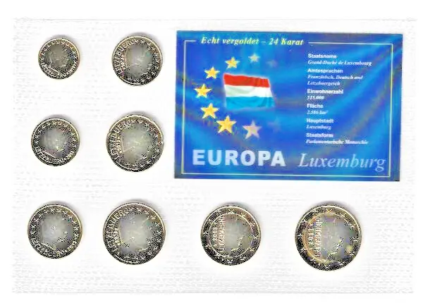 Luxembourg 2013 Euro KMS 24 Carat Gold Plated