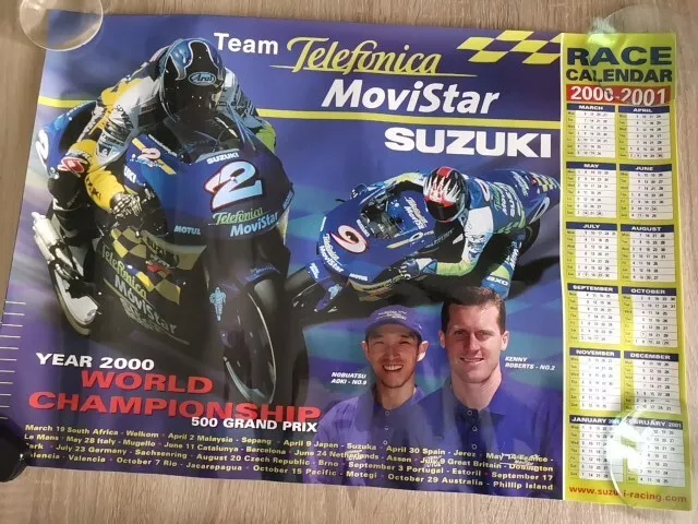 Team Telefonica Movistar Suzuki 2000 Poster Roberts Jnr, Aoki