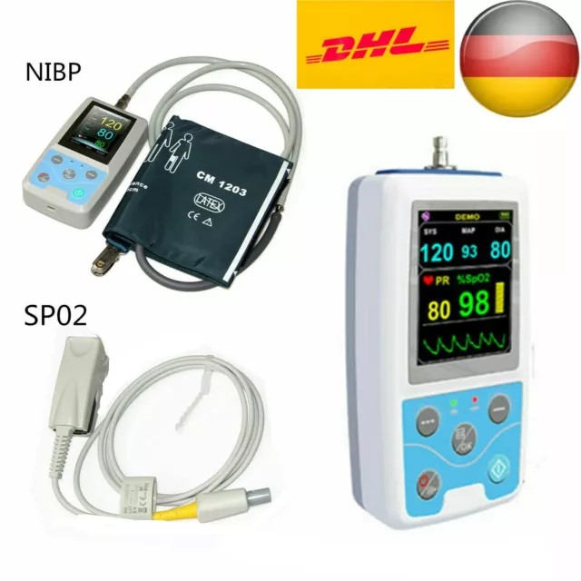 CONTEC PM50 Portable Patientenmonitor NIBP SPO2 Pulsfrequenzmesser Vitalzeichen