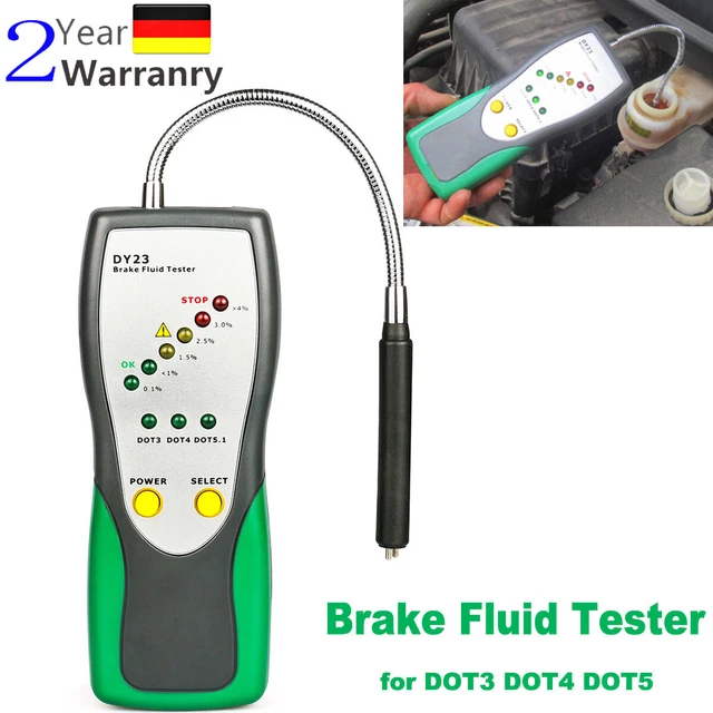 Sram Entlüftungskit Standard Mit Dot 5.1 Bremsflüssigkeit KFZ BREMSFLÜSSIGKEITSTESTER ÖLFEUCHTIGKEITSWASSERERKENNUNGSALARM für