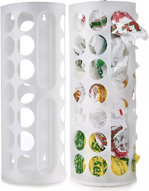 Wall Mount Grocery Plastic Bag Holder Dispenser Storage Home Variety Holder