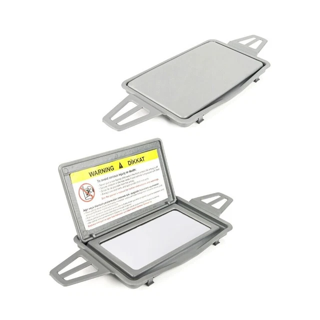 CANTONDZ Sonnenblende Spiegel Abdeckung Für Mercedes E-Klasse W210 W211 - Hellgrau, Ohne Spiegel