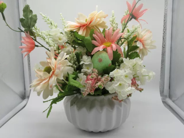 Silk Flower Easter Centerpiece/ Arrangement White, Pink ,Blush,  Hand Made~ NEW