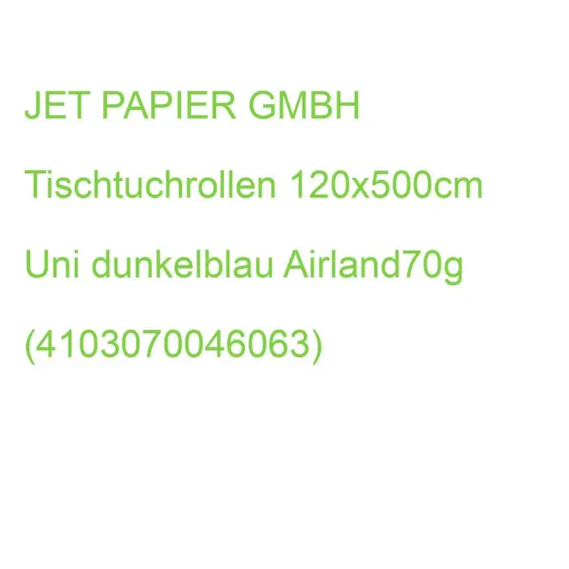 JET PAPIER GMBH Tischtuchrollen 120x500cm Uni dunkelblau Airland70g (41030700460
