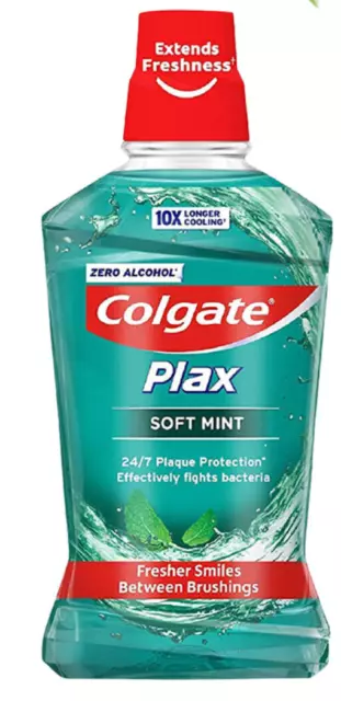 Colgate Plax Soft Mint Plaque Protection Mouthwash 500 ml