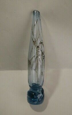 Grand Vase signé J.M. Gauthier ,verre soufflé à inclusions soliflore 80-90