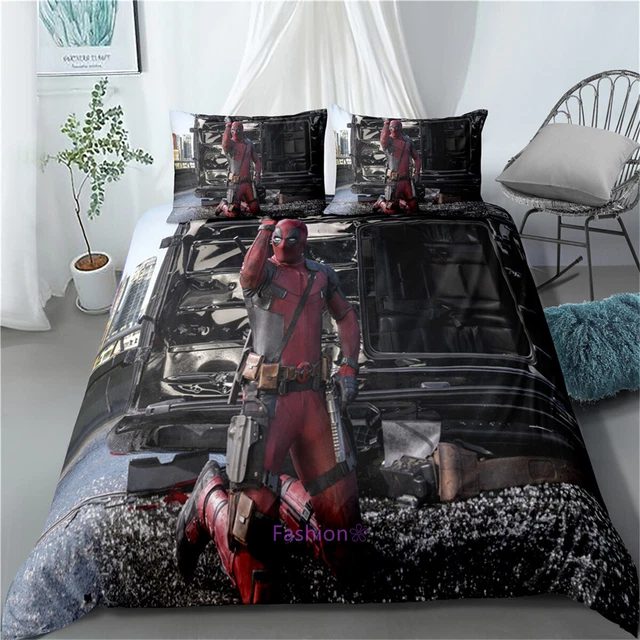 DOONA/DUVET/QUILT COVER SET Bed Single/Double/Queen/King Deadpool Spear