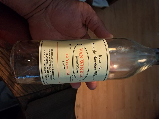 Empty Collectible Pappy Van Winkle 12 yr Lot b bottle