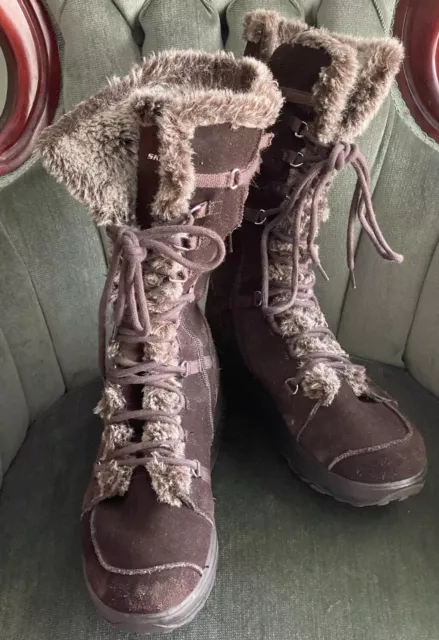 Skechers SN 11812 Shape-Ups Women’s Lace-Up Faux Fur Suede Boots Brown US 9 Skechers SN 11812 Shape-Ups Women’s Lace-Up Faux Fur Suede Boots Brown US 9