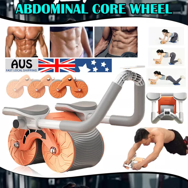 Automatic Rebound Abdominal Wheel Ab Roller Wheel with Elbow Support Roller ABS