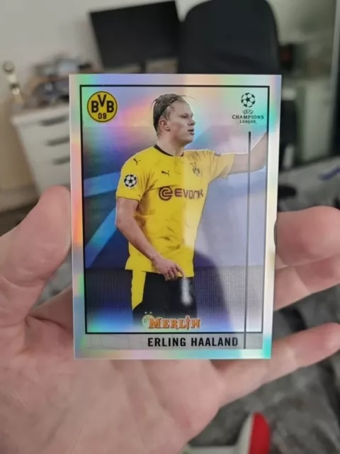 erling haaland Refractor Card Topps Merlin Chrome 2021