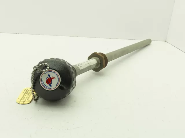 Cleveland Electric BMA-K-08 Base Metal Pipe Thermocouple 3/4" NPT Type K 24"