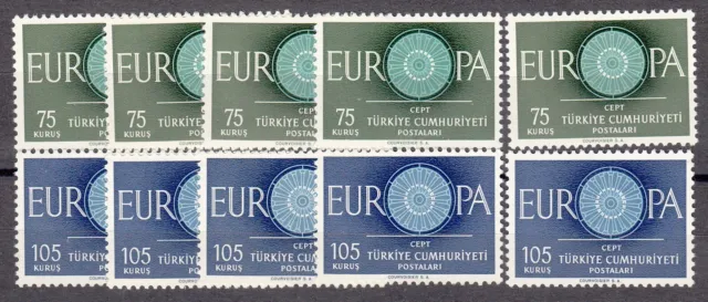 Türkei 1960 Turkey- Europa / Avrupa, Mi.:1774/1775 ** MNH Postfrisch