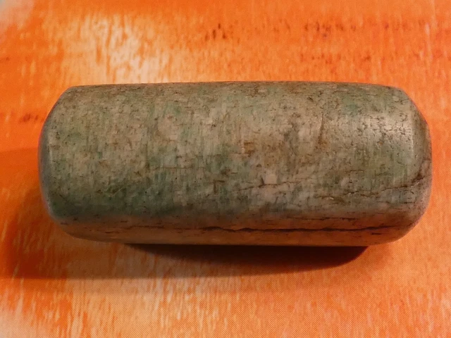 Ancient Indus Western Asia World Class Aqua Amazonite Disc Bead 31.6-13.6 Mm