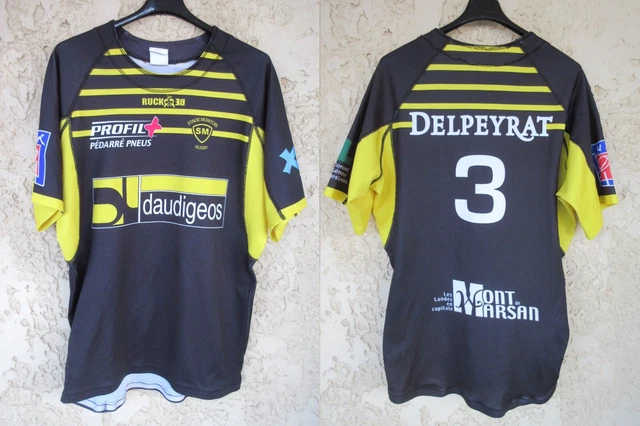 Maillot D’entraînement Rugby Stade Montois – Kappa Noir, Taille XL (occasion)