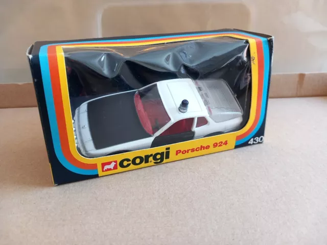 Vintage Corgi 430 Porsche 924 Police - Boxed