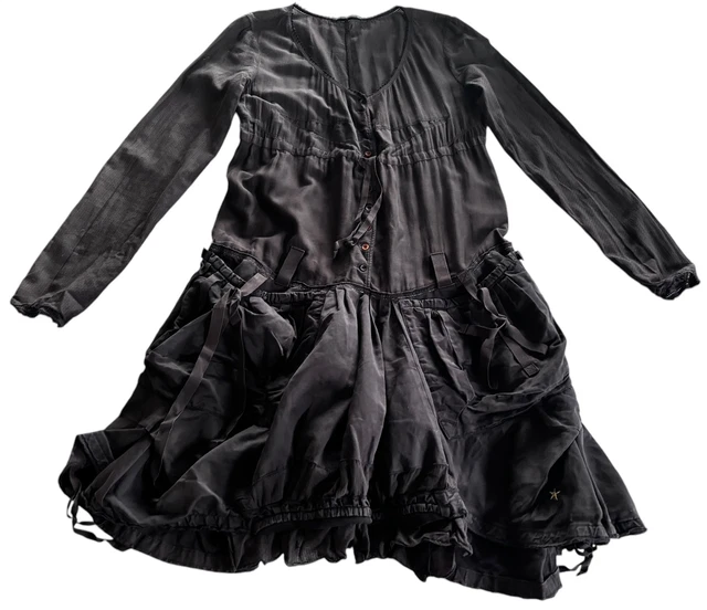 Robe Évasée Déstructurée Marithé Et François Girbaud - Taille 40 (FR) - Marron - Coton - Occasion Très Bon état