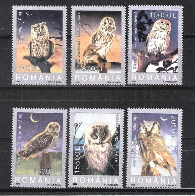 Rumänien 5729-2734 2003 postfrisch Eulen -k9 
