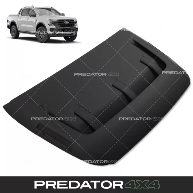 MATTE BLACK FOR Ford Ranger 2023-2024 Front Bonnet Cover Hood Scoop Vent  Trim £135.68 - PicClick UK
