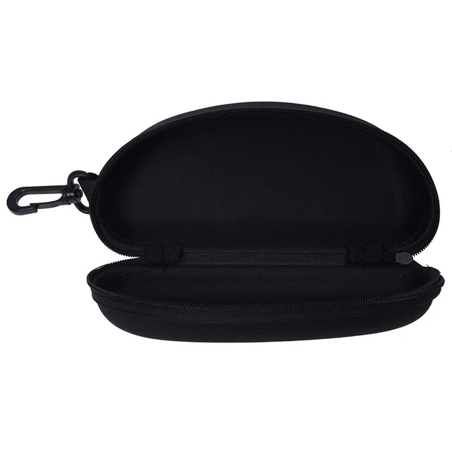 Black Glasses Eyeglasses Safety Zippered Hard Case Holder E5W1