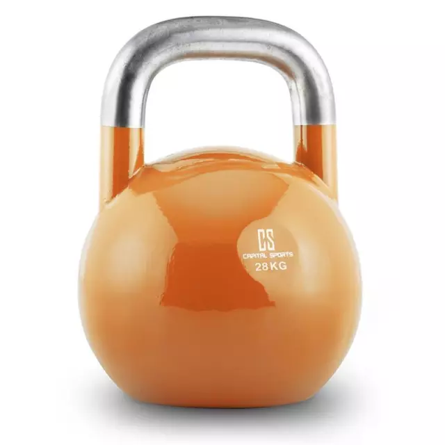 Capital Sports Trainhard Gymnastik Kettlebell Kugelhantel Gewicht 28Kg Orange