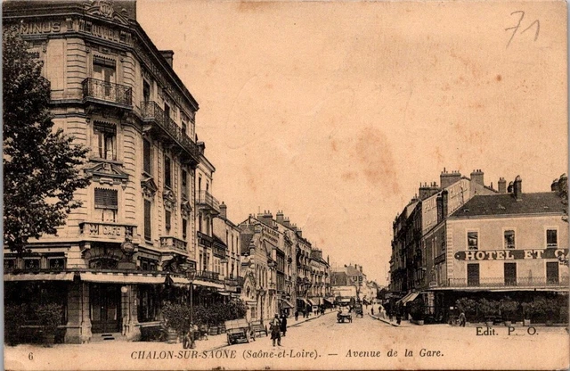 *40280 cpa Chalon sur Saône - avenue de la Gare