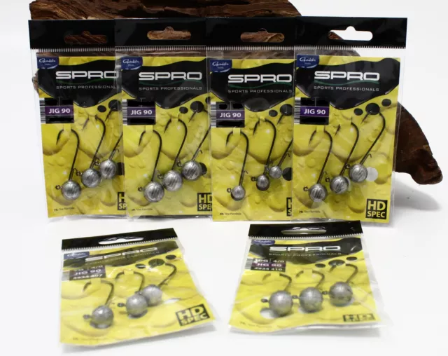 Spro Jig 90 HD 2/0 3,9cm 5g 7g 10g 14g 18g 21g 3 St. Gamakatsu Jigkopf Jighaken