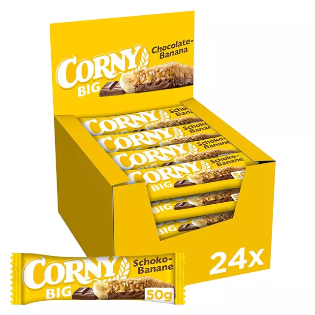 Corny Big Cioccolato Banana Cioccolato Latte E Bananenstückchen 24er Pack