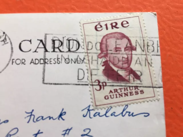 IRELAND 🇮🇪 AK PPC Postcard Eire DUBLIN to USA ca 1950 3