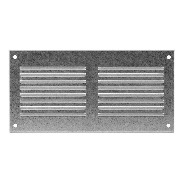 GALVANISED STEEL AIR Vent Grille 200mm x 100mm Fly Screen Flat Louvre