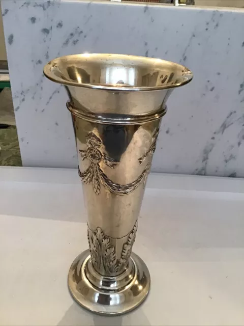 American Black Starr & Frost Sterling Silver Trophy Vase 3