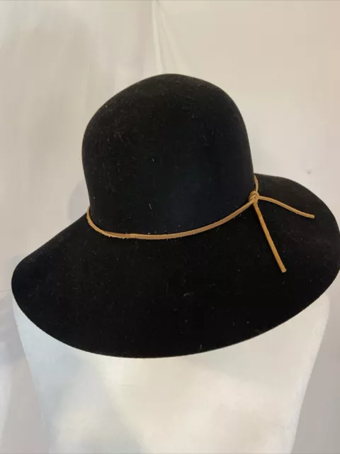 Phenix Nordstrom Wool Felt Floppy Black Hat One Size