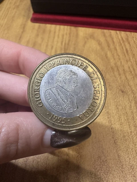 Principado de Seborga Giorgio I 10 céntimos 1996 bronce San Bernardo