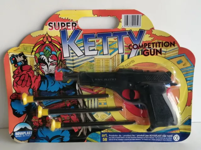 Pistola Super Ketty + Bersaglio + Ventose Rovaplast Anni '80