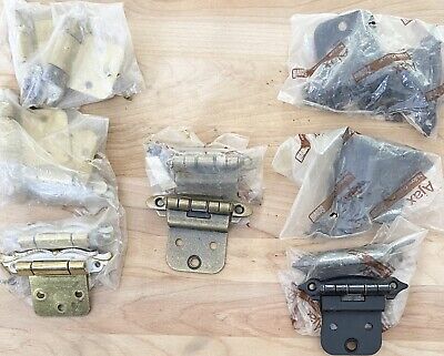 Vintage Cabinet Hinges Lot of 14, New Old Stock, Unused, Mixed Lot, Self Closing