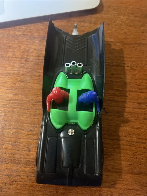 Vintage Batmobile Azrak-Hamway w Batman & Robin Plastic Hong Kong 1976 🦇 Vintage Batmobile Azrak-Hamway w Batman & Robin Plastic Hong Kong 1976 🦇