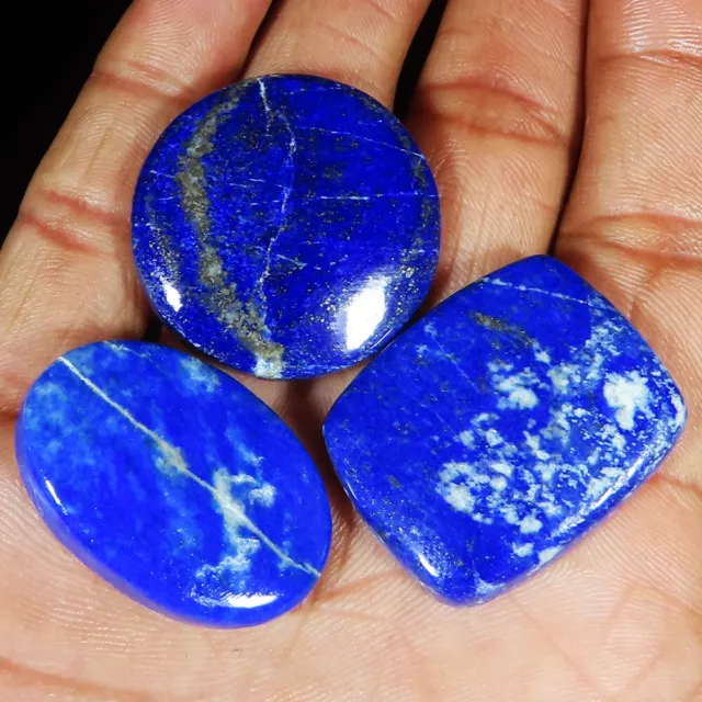 Natürlich Lapislazuli Mix Cabochon Lose Edelstein 188.40 Cts. (3 Stück Menge)