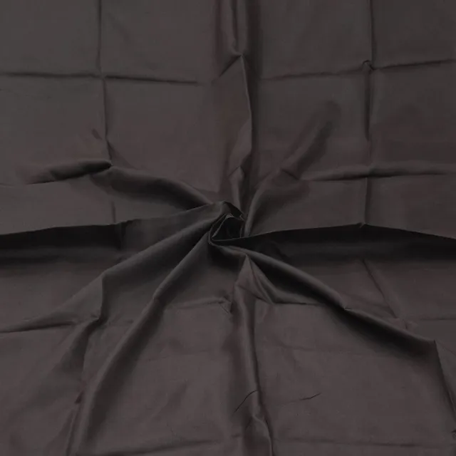 Vintage Black 100% Pure Silk Handloom Plain Sari Remnant 4YD Craft Fabric Scrap
