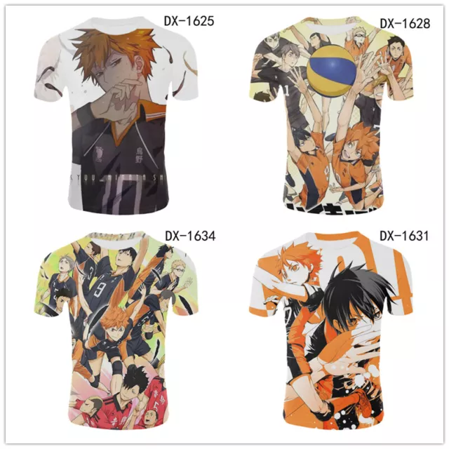 Kid's Haikyuu Karasuno 3D printed t shirts Short Sleeved shirt summer tee tops