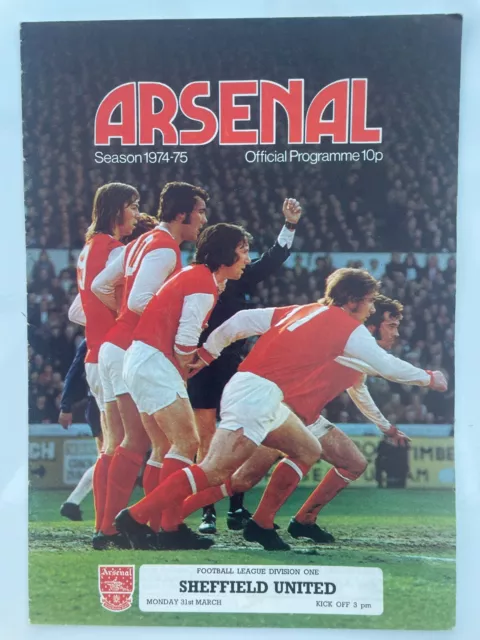 Arsenal V Sheffield United. 31St March 1975. Division One