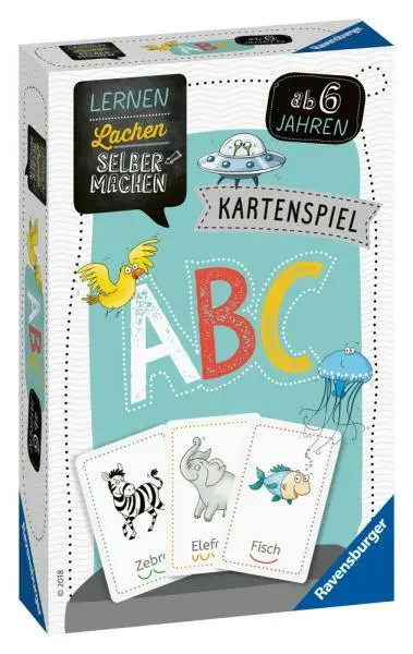 Ravensburger Kinder Kartenspiel Lernen Lachen Selbermachen ABC 80347