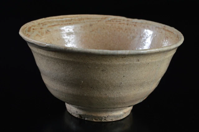 G2146: Korean Li Dynasty White glaze TEA BOWL Green tea tool