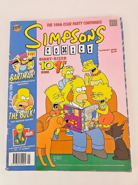 THE SIMPSONS COMIC #101 Magazine Issue 101 Bongo Comics January 2005 £4 ...